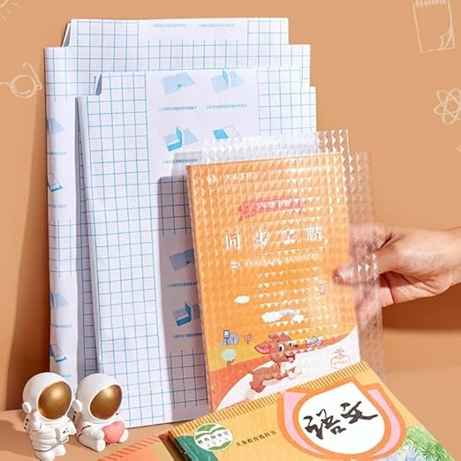 Advanced Self-Adhesive Transparent Waterproof Book Cover Film (Pack of 30) (30 Pcs – 3 Sizes, 10 Each)