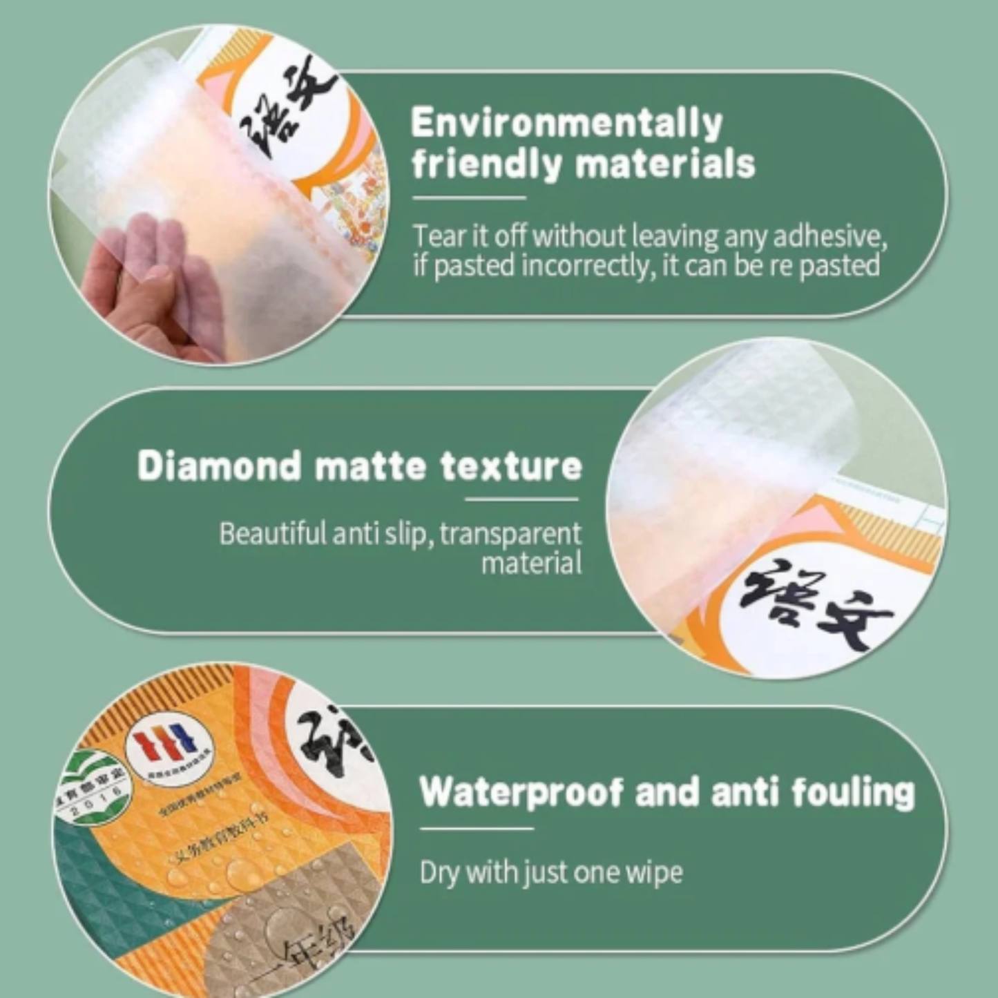 Premium Self-Adhesive Transparent Waterproof Book Cover Film (Pack of 20)